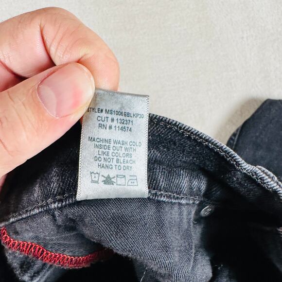 NoEnd Jeans Women's 31x28 Black Denim Skinny Straight Leg Mid Rise USA Comfort‎ - Picture 5 of 13